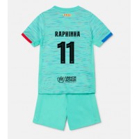 Otroški Nogometni dresi Barcelona Raphinha Belloli #11 Tretji 2023-24 Kratek Rokav (+ Kratke hlače)